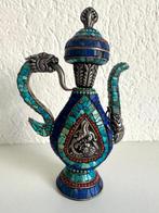 Zilver, pietre - Mongolië - Einde van de 19e eeuw, Antiek en Kunst