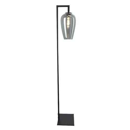 Design vloerlamp grijs, Andy, met schakelaar, Huis en Inrichting, Lampen | Vloerlampen, Nieuw, Glas, 150 tot 200 cm, Ophalen of Verzenden