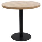vidaXL Bistrotafel 80 cm MDF lichtbruin, Huis en Inrichting, Tafels | Eettafels, Verzenden, Nieuw