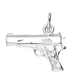 Zilveren Pistool ketting hanger, Verzenden, Nieuw
