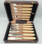 Visbestekset voor 6 personen (12) - Rhodiumplaat