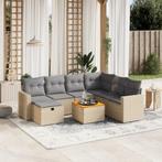 vidaXL 8-delige Loungeset met kussens poly rattan gemengd, Verzenden, Nieuw, Rotan, Loungeset