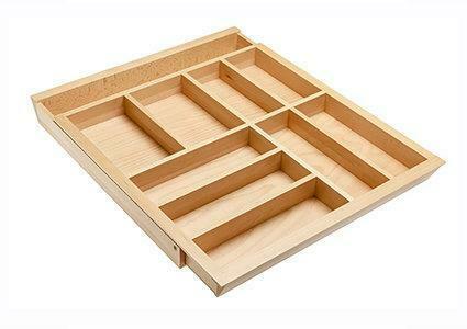 Verstelbare houten bestekbak, 474 mm diep, Huis en Inrichting, Keuken | Bestek, Verzenden