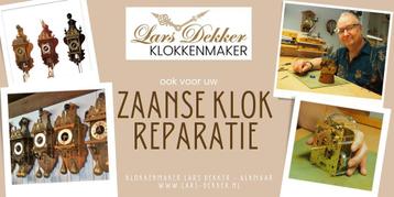ZAANSE KLOK reparatie - KLOKKENMAKER Lars Dekker beschikbaar voor biedingen