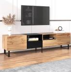 TV-Meubel 190 cm –Modern Lowboard met Lades en Deuren Zwart-, Verzenden, Nieuw