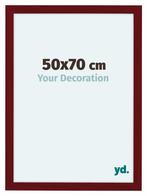 Fotolijst 50x70 cm - Wijnrood Geveegd - MDF - Como, Huis en Inrichting, Woonaccessoires | Lijsten, Verzenden, Nieuw