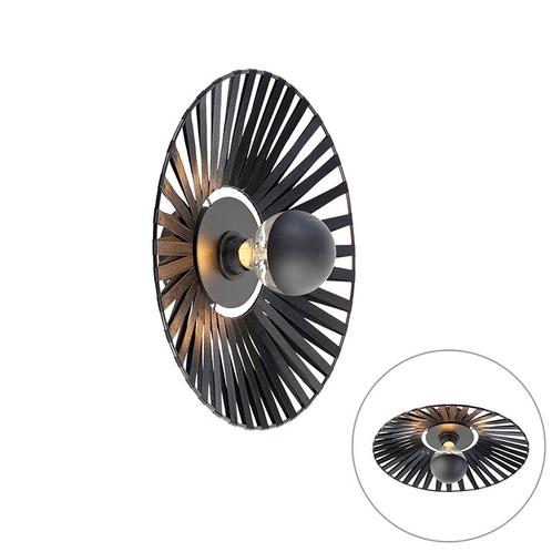Landelijke wandlamp zwart 40 cm - Leia, Huis en Inrichting, Lampen | Wandlampen, Nieuw, Overige materialen