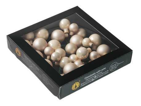 Kerstballen van glas champagne - 20/25/30mm 6 bundels 6=36, Hobby en Vrije tijd, Knutselen, Nieuw, Ophalen of Verzenden
