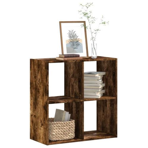 vidaXL Boekenkast 68,5x32x68,5 cm bewerkt hout gerookt, Huis en Inrichting, Kasten | Boekenkasten, Nieuw, Overige houtsoorten
