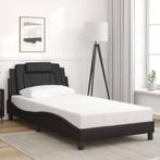 vidaXL Bedframe Viana zonder matras kunstleer zwart, Overige materialen, Eenpersoons, Verzenden, Zwart