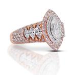 Ring - 18 karaat Roségoud - 3.60ct. tw. Diamant (Natuurlijk), Nieuw
