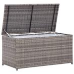 Tuinbox 100x50x50 cm poly rattan grijs (Schuurtjes-Rekken), Tuin en Terras, Verzenden, Nieuw