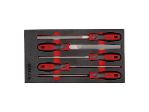 STIER werkplaatsvijlenset, 200 mm H2 5-delig in inlay van, Huis en Inrichting, Woonaccessoires | Overige, Nieuw, Verzenden