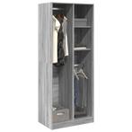 vidaXL Kledingkast 80x50x200 cm bewerkt hout grijs sonoma, Huis en Inrichting, Kasten | Kledingkasten, Verzenden, Nieuw