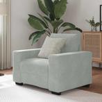 vidaXL Fauteuil 60 cm fluweel lichtgrijs, Huis en Inrichting, Verzenden, Nieuw, Eenpersoons, Stof