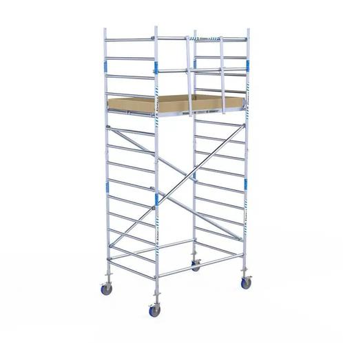 ALX rolsteiger 135 x 5,2m WH met voorloopleuning, Doe-het-zelf en Verbouw, Steigers, Rolsteiger of Kamersteiger, Nieuw, 5 meter of hoger