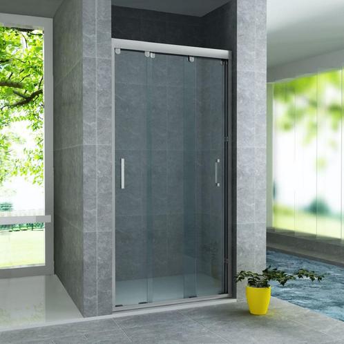 Nisdeur 3-Delig Schuifdeur BWS Aloni  80x200 cm 8 mm NANO, Doe-het-zelf en Verbouw, Sanitair, Douche, Nieuw, Chroom, Ophalen of Verzenden