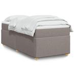 vidaXL Boxspring met matras stof taupe 90x200 cm, Huis en Inrichting, Slaapkamer | Bedden, 90 cm, Eenpersoons, Verzenden, Nieuw