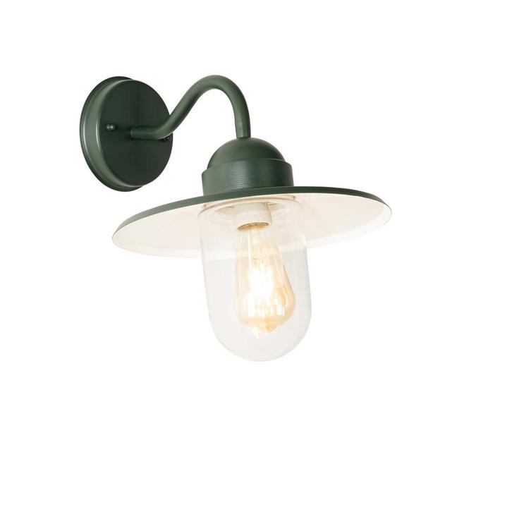 Moderne buiten wandlamp donkergroen IP44 - Kansas, Tuin en Terras, Buitenverlichting, Nieuw, 50 tot 250 watt, Overige materialen
