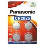 4-Pack Panasonic CR2025 3V 165mAh Lithium knoopcelbatteri..., Audio, Tv en Foto, Accu's en Batterijen, Verzenden, Nieuw