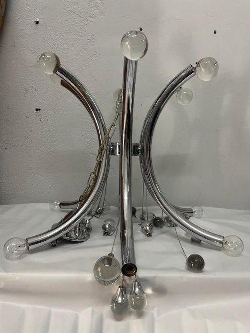 Unknown - Unknown - Plafondlamp - Onbekend - Glas, Metaal, Antiek en Kunst, Antiek | Lampen