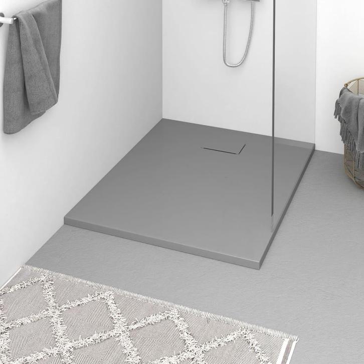 vidaXL Douchebak 100x80 cm SMC grijs, Doe-het-zelf en Verbouw, Sanitair, Nieuw, Verzenden