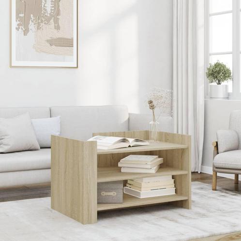 vidaXL Salontafel 80x50x50 cm bewerkt hout sonoma, Huis en Inrichting, Tafels | Salontafels, 50 tot 100 cm, Nieuw, Overige houtsoorten