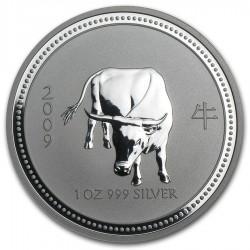 Lunar I - Year of the Ox - 1 oz 2009 (52.267 oplage), Postzegels en Munten, Munten | Oceanië, Losse munt, Zilver, Verzenden