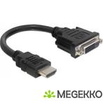 DeLOCK 65327 HDMI-DVI kabel M/F 20cm, Computers en Software, Overige Computers en Software, Nieuw, Verzenden