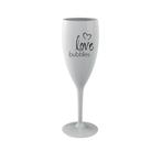 Champagne Glas Wit Love Herbruikbaar 120ml, Hobby en Vrije tijd, Nieuw, Verzenden