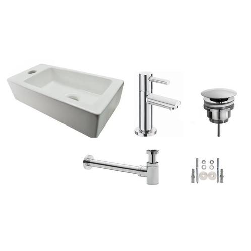 Mini Chepri Fonteinset Compleet 36X18X9 Cm Links/Rechts Wit, Doe-het-zelf en Verbouw, Sanitair, Ophalen of Verzenden