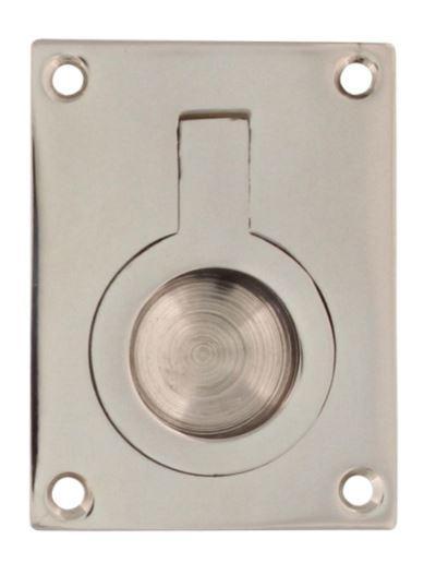 Intersteel Luikring recht 65mm x 49mm nikkel, Doe-het-zelf en Verbouw, Hang- en Sluitwerk, Verzenden