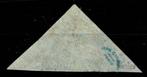 Kaap de Goede Hoop 1855 - 1 schilling heldergeel Wmk 2 witte, Gestempeld