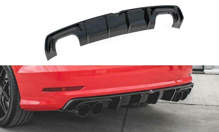 Aggressive Diffuser voor Audi A3 8V S line / S3 bumper, Auto-onderdelen, Carrosserie en Plaatwerk, Achter, Bumper, Nieuw, Audi