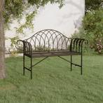 vidaXL Tuinbank 2-zits 128 cm staal zwart, Tuin en Terras, Tuinbanken, Verzenden, Nieuw, Metaal