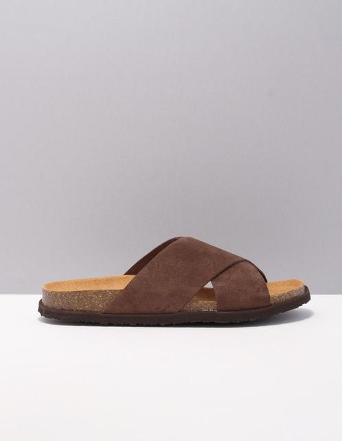 Scholl slippers heren 45 bruin, Kleding | Heren, Schoenen, Bruin, Nieuw, Verzenden