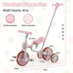 Kinderfiets 4-in-1Driewieler Loopfiets voor Kinderen met Ver