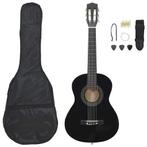 vidaXL 8-delige Gitaarset klassiek beginner 1/2 34 zwart, Verzenden, Nieuw