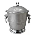 Ice Bucket 20x17x21cm Round With Horse Paddle Handle, Huis en Inrichting, Woonaccessoires | Wijnrekken, Nieuw, Ophalen of Verzenden