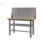 Werkbank grijs 150 cm met hardhouten blad + gereedschapskist, Ophalen of Verzenden, Nieuw