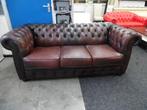 Vintage Chesterfield !! 3 zits Bruin leren Chesterfield bank, Huis en Inrichting, Banken | Bankstellen, Ophalen, Gebruikt, Chesterfield