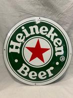 Emaille bord - emaille bord gebold Heineken - Emaille, Antiek en Kunst