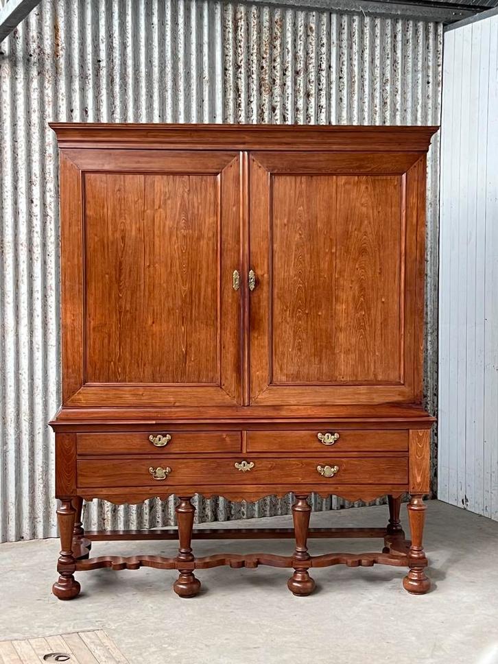 kruisvoetkabinet, wortelnoten, palissander schrijf kabinet, Antiek en Kunst, Antiek | Meubels | Kasten, Verzenden