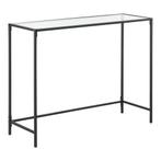 Console tafel Alajarvi sidetable glas 100x35x80 cm zwart, Huis en Inrichting, Tafels | Sidetables, Nieuw, Verzenden