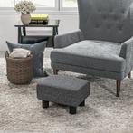 TRUUSK Zithocker Hocker Met Linnenlook Moderne Voetenbank Ge, Huis en Inrichting, Krukjes, Verzenden, Nieuw