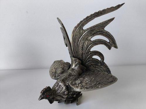 sculptuur, Fighting Roosters Figurines - 25 cm - Metaal, Antiek en Kunst, Antiek | Meubels | Tafels