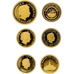 Wereld. 2003/2021 Kleine gouden herinneringsmuntjes (6, Postzegels en Munten, Munten | Europa | Niet-Euromunten
