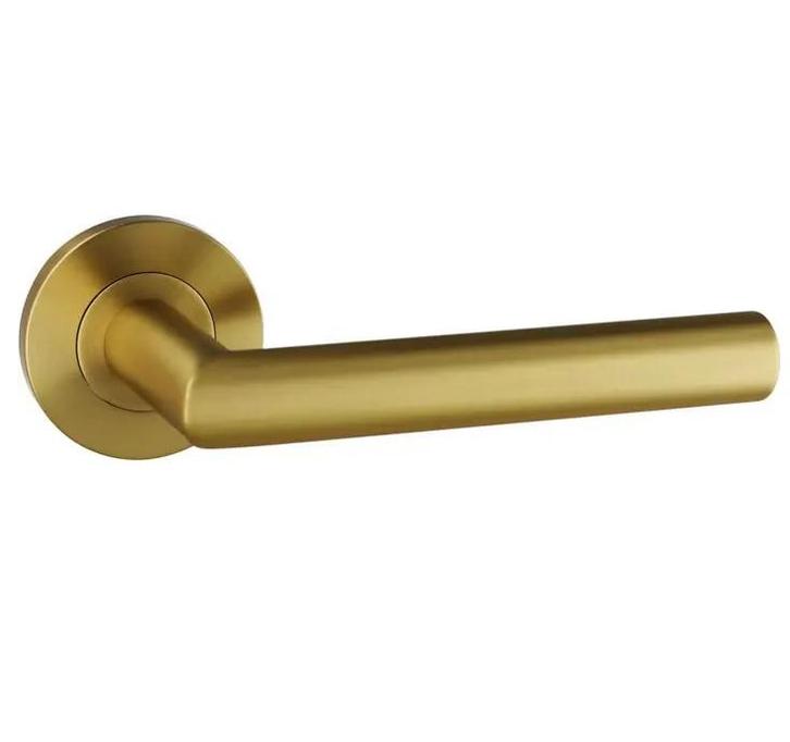 Deurklink Tavira op rond rozet PVD goud, Doe-het-zelf en Verbouw, Hang- en Sluitwerk, Verzenden