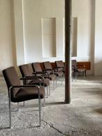 Walter Knoll - Stoel (6) - Leer, stof, gechromate stalen, Antiek en Kunst