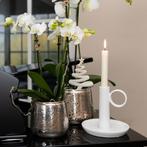 Kolibri Home | Luxury bloempot - Zilveren keramieken sierpot, Verzenden